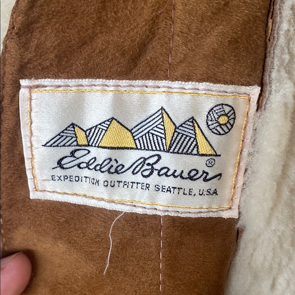 Eddie Bauer Tan Shearling Coat - Picture 3 of 11